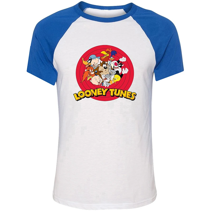 С изображением кота Сильвестра Looney ttes езда птичка Твити голод таз мания Looney ttes черный белый дизайн Мужская Печать Футболка Графический Тройник - Цвет: YaRCBL1340D