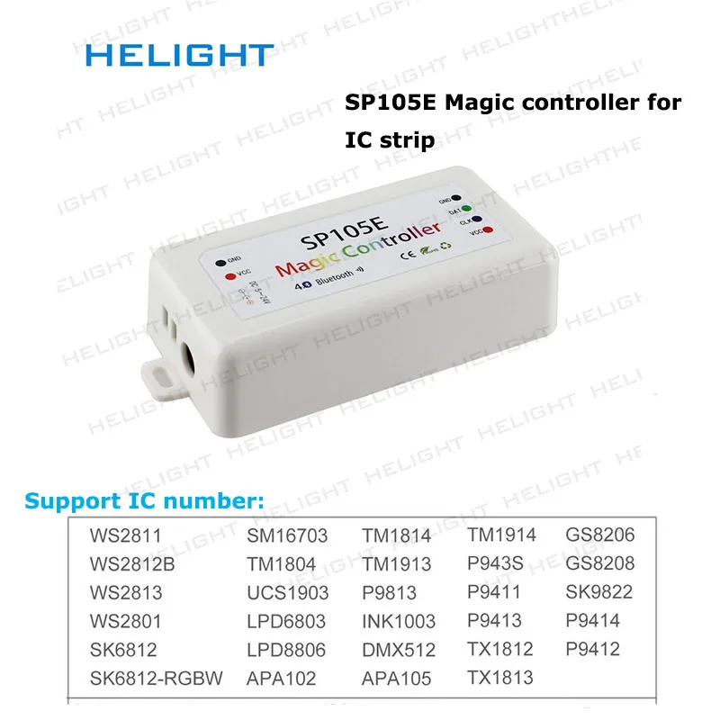Музыкальный контроллер SP108E/sp107 e/SP105E/SP110E SPI Wi Fi Bluetooth pixel приложение для смартфона
