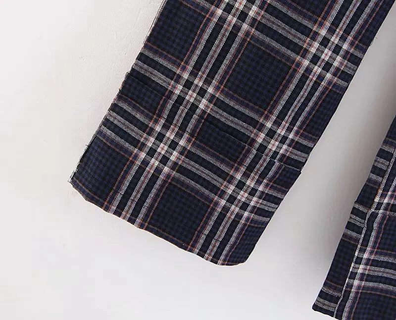 Wonder 2018 осенние винтажные клетчатые Длинные свободные брюки с высокой талией и