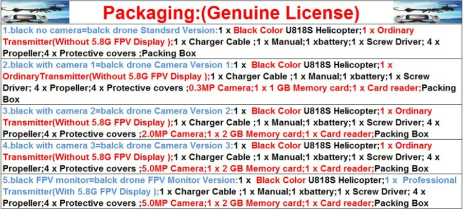 Профессиональный радиоуправляемый вертолет Квадрокоптер U818S RC Дрон 2 4G 4CH 6 Aixs FPV