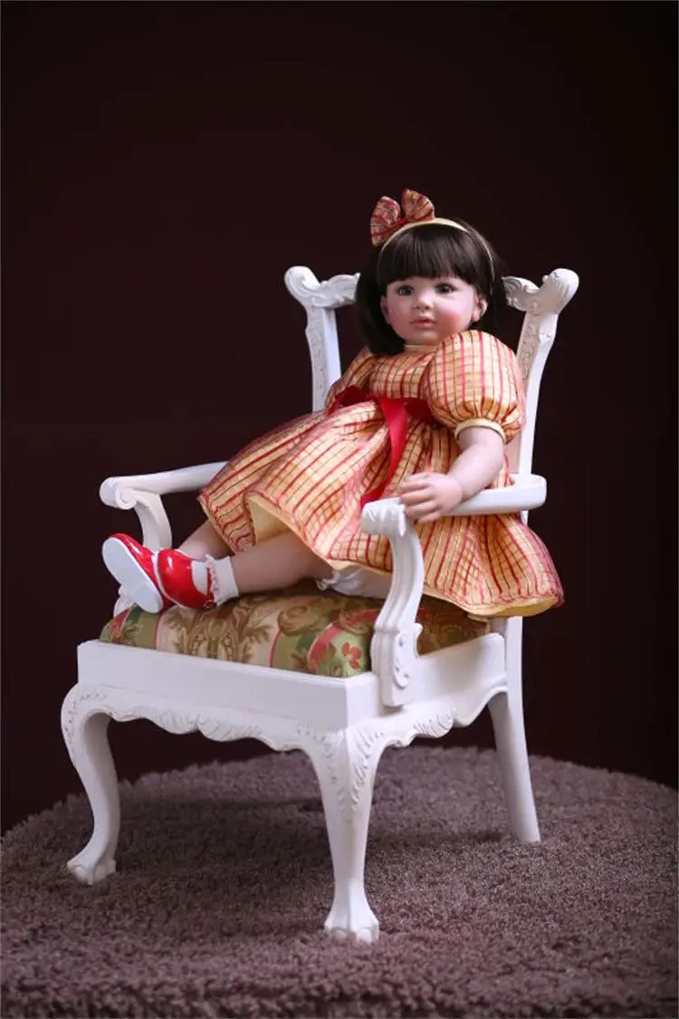Boutique Princess 24&quot 60cm Handmade Lifelike Baby Silicone Vinyl Girl Reborn Toddler Newborn with dress Dolls Child Present | Игрушки и