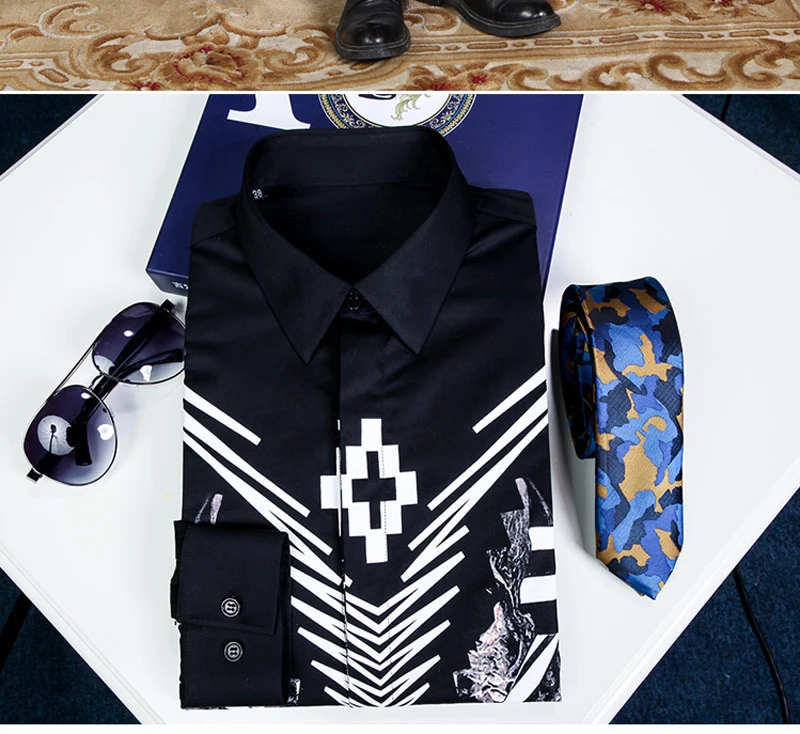 

Men Hip-Hop fashion Shirts with colorful printing