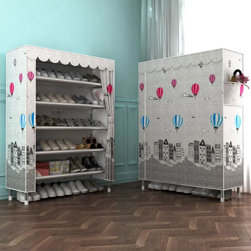 Высокое качество большой емкости Оксфорд ткань стеллаж хранение обуви DIY сборка