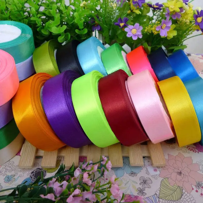Шелковая атласная лента 15 мм 22 метра украшение для свадебной вечеринки