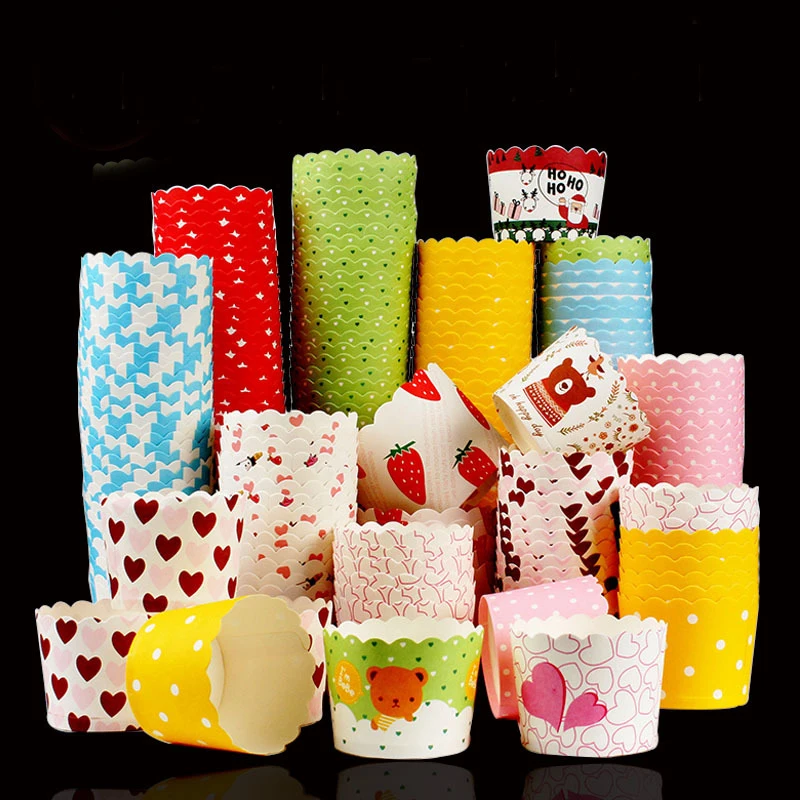 300pcs торт подставка для бумажного стаканчика DIY Рождественский капкейк манга