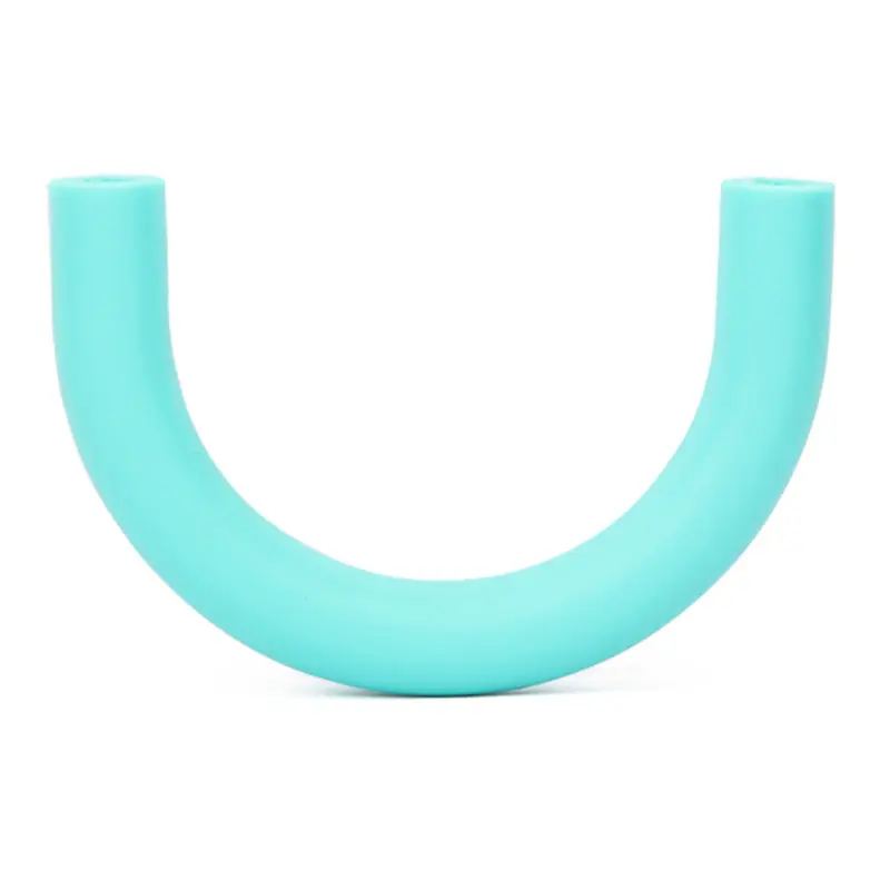 Turquoise Chenkai, 2 шт, силиконовая u-образная соска, Прорезыватель для зубов, бусины, сделай сам, для детского душа, для кормления, жевательные ювелирные изделия для мам, игрушки, бисер, аксессуары - Цвет: Turquoise