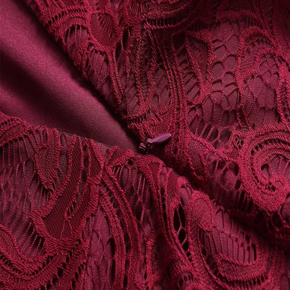 Floral Lace Cocktail V-Neck Party Swing Dress Vestidos Verano 2019 Women Vintage Sexy Summer Beach Sundress Princess | Женская одежда