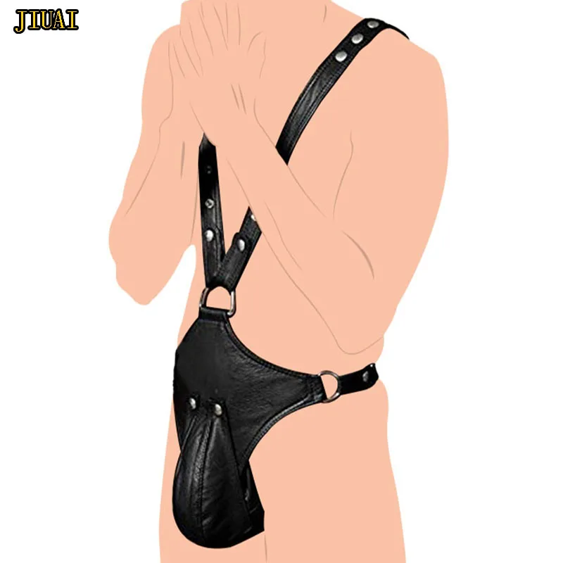 Мужской черный сексуальный кожаный нагрудный ремень для тела Bulldog Клубные