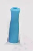 light blue 11 цветов Силиконовые наконечники для соломинки из нержавеющей стали для предотвращения столкновений зубов соломинки Крышка силиконовая трубочка советы - Цвет: light blue
