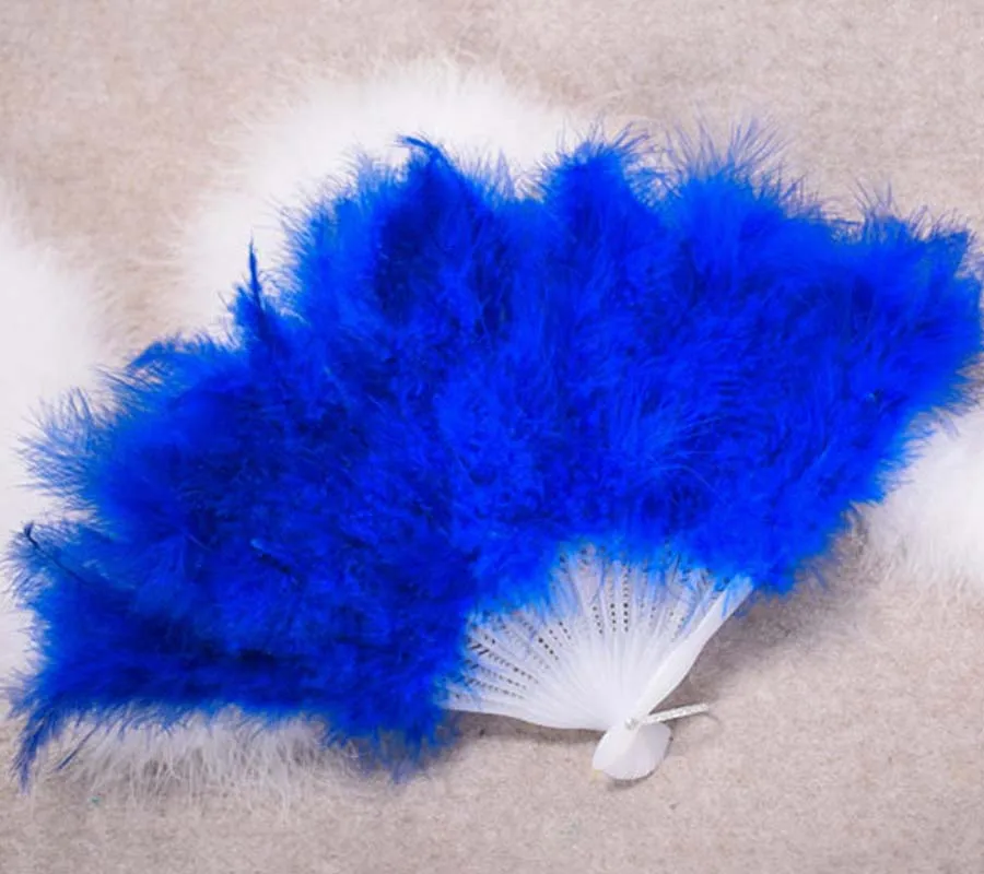

Folding Feather Hand Fans Cosplay Costume Props Performance Fans Wedding Party 21-staves Christmas Halloween