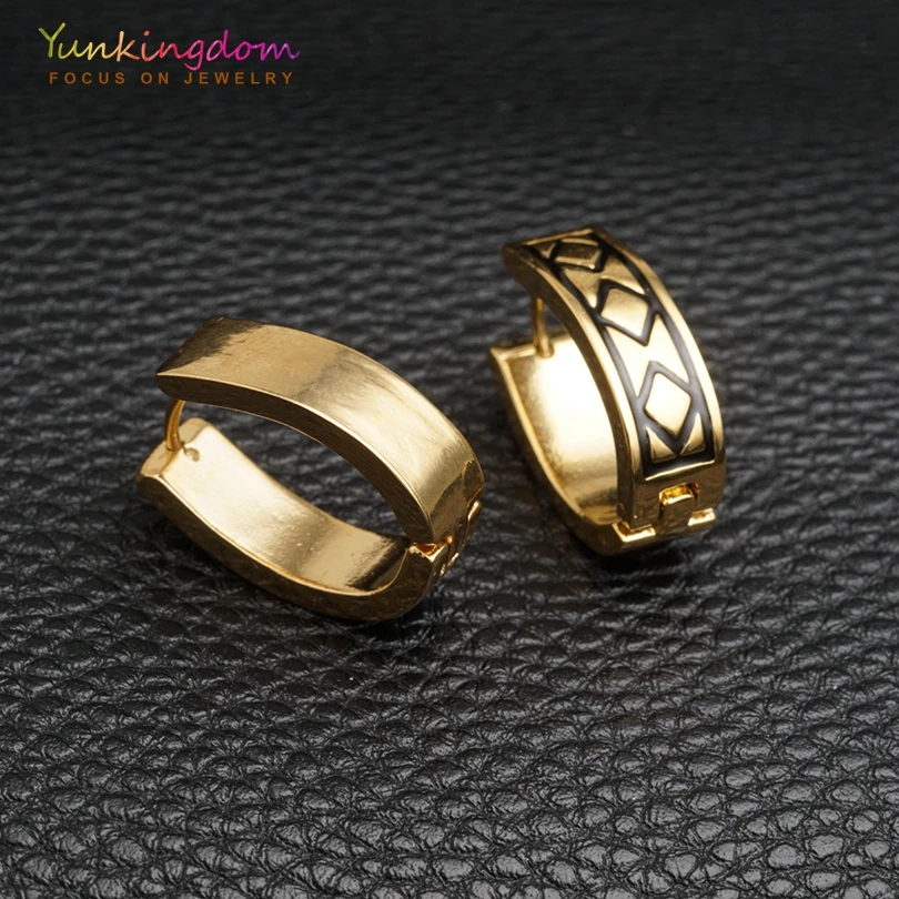 Yunkingdom Винтажные серьги кольца для женщин 316L из нержавеющей стали Панк Круг