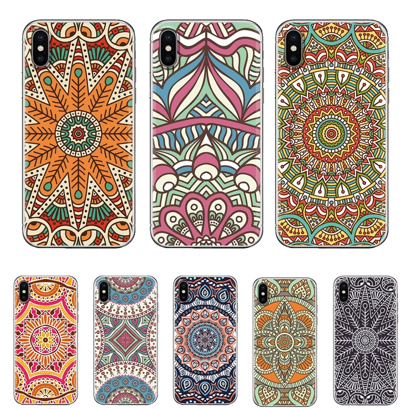 Soft Phone Case Colorful Totem Series For Alcatel 1X/ 3/ 3C/ 3V/ 3X/ 5/ U5 Plus/ 5V/ 7 Painted Back Cover |