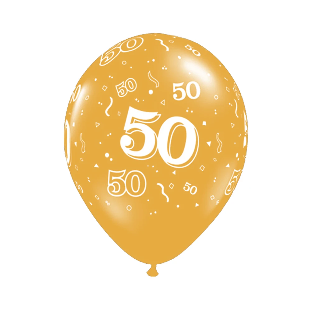 23 шт./лот, для взрослых, 21, 30, 40, 50 лет, бумага для дня рождения, черный баннер, 32 дюйма, Золотой номер, воздушные шары, форма звезды, номер, латексный Декор - Цвет: 30pcs 50 Year Latex