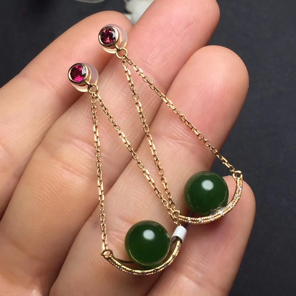 Изящные Ювелирные изделия коллекция Настоящее 18K Белое Золото AU750 100% натуральный