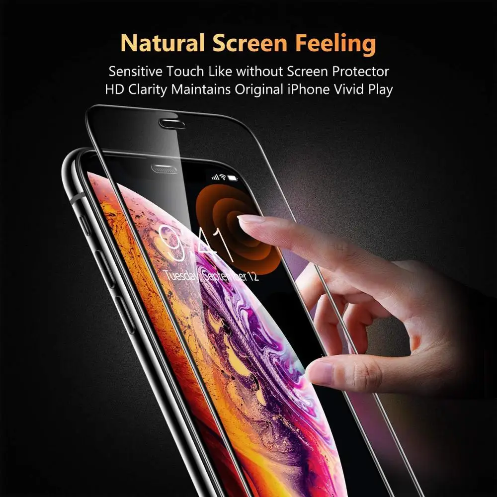2 шт закаленное стекло для iphone X XS Max XR на 6 7 8 plus 7plus 10 Защитная пленка