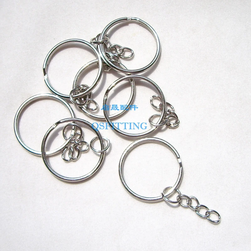 

supply DIY fashion jewelry Accessory,Key Ring,Alloy Material,25MM Diameter,Rhodium Plating