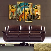 modern abstract painting on canvas 4 panels egyptian pharaoh for living room painted wall art unframed home decor direct selling