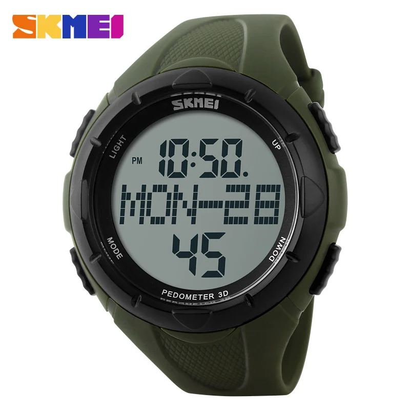 SKMEI 1122 Мужские Цифровые спортивные часы военные уличные шагомер калории
