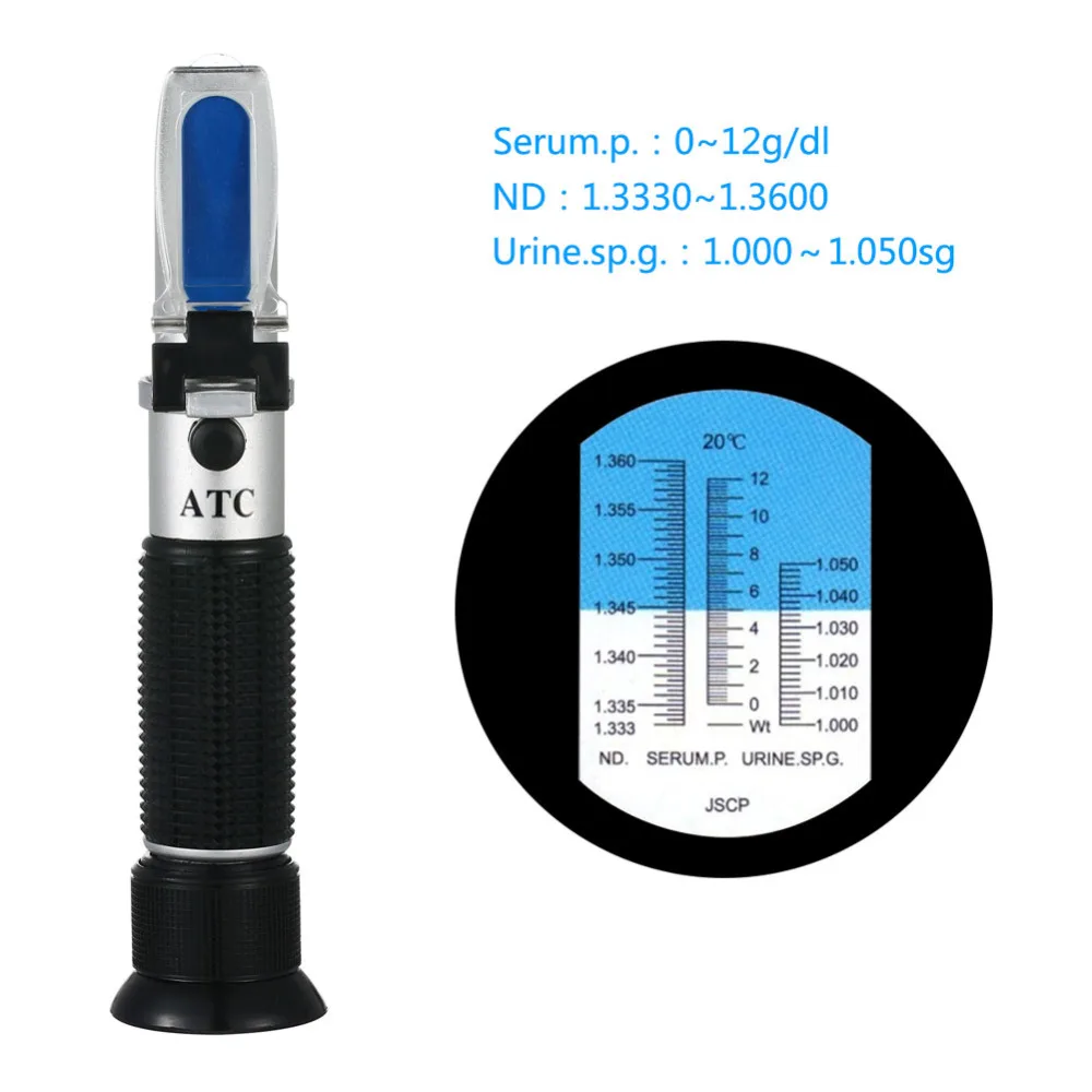 Handheld Medical Refractometer ATC Urine/serum Protein Refractometer Concentration Meter Urine Specific Gravity Test Tool