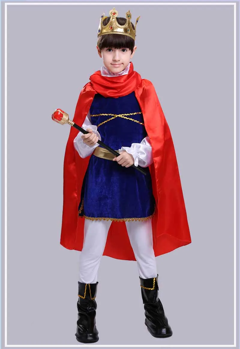 Prince Fantasia/Детский Костюм Короля принца для мальчиков; костюм короля на Хэллоуин; карнавальный костюм; подарок на день рождения; нарядное платье для детей; для мальчиков; для мужчин; размера плюс - Цвет: Prince