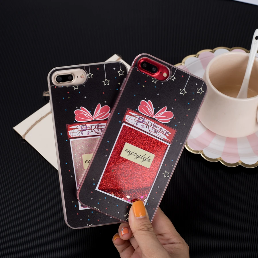 Fashion Bling Liquid Quicksand Cases For IPhone 6 6S Plus Case anjoy life Back Cover Iphone 7 Coque X 8 |