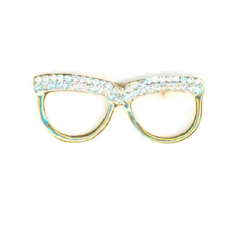 Crystals Metal Eyeglasses Large Goggles holder pin brooches fashion ornament jewelry accessories 6pcs lot free sh | Украшения и