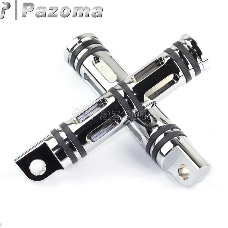 PAZOMA алюминиевые хромированные мотоциклетные Подножки для Harley Dyna Softail Cross Bones V-Rod |