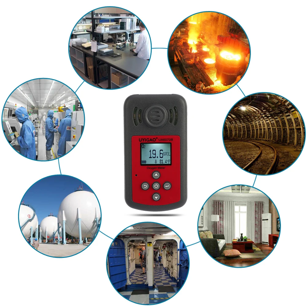 Ручной портативный автомобильный мини измеритель кислорода O2 тестер газа