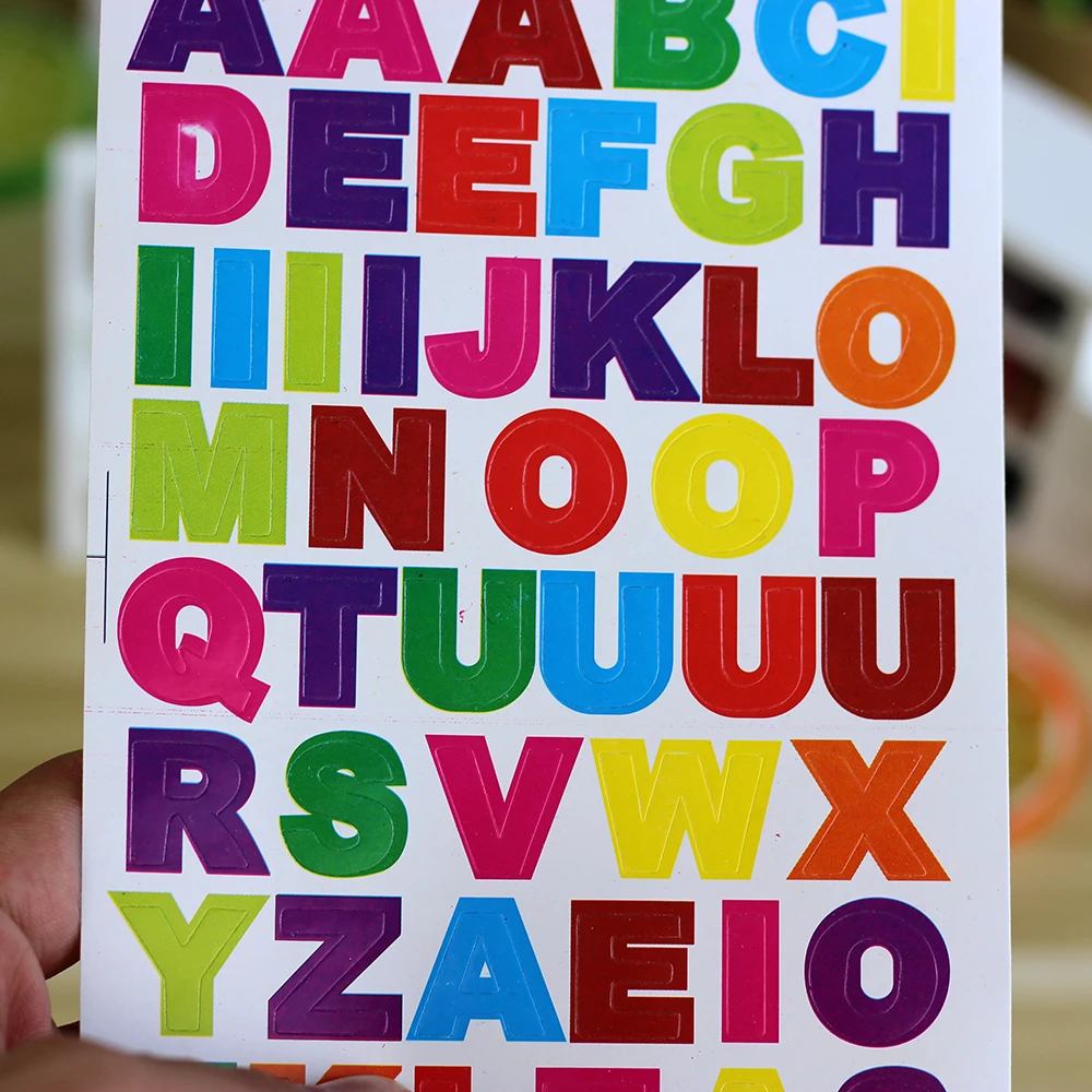 10 sheets/pack Letter Stickers Alphabet Scrapbooking Decoration Name Sticker Photo Album Decor Planner Decals Kids Toys | Дом и сад