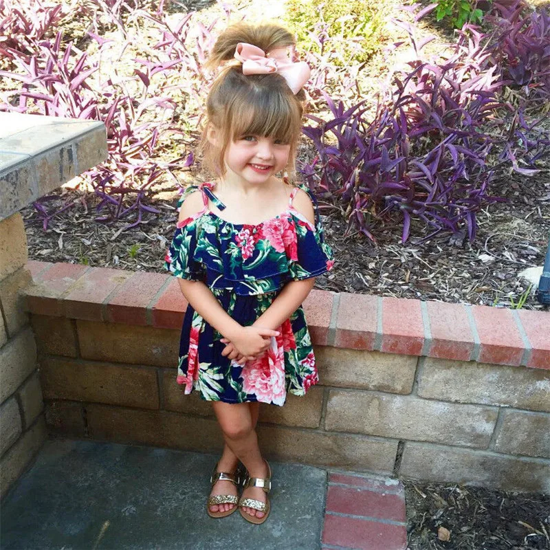 Милая летняя одежда для маленьких девочек повседневные праздничные платья из