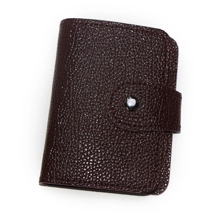 Новинка 10 цветов Lychees зернистый 24 слота для карт банковский пакет PU кожаная