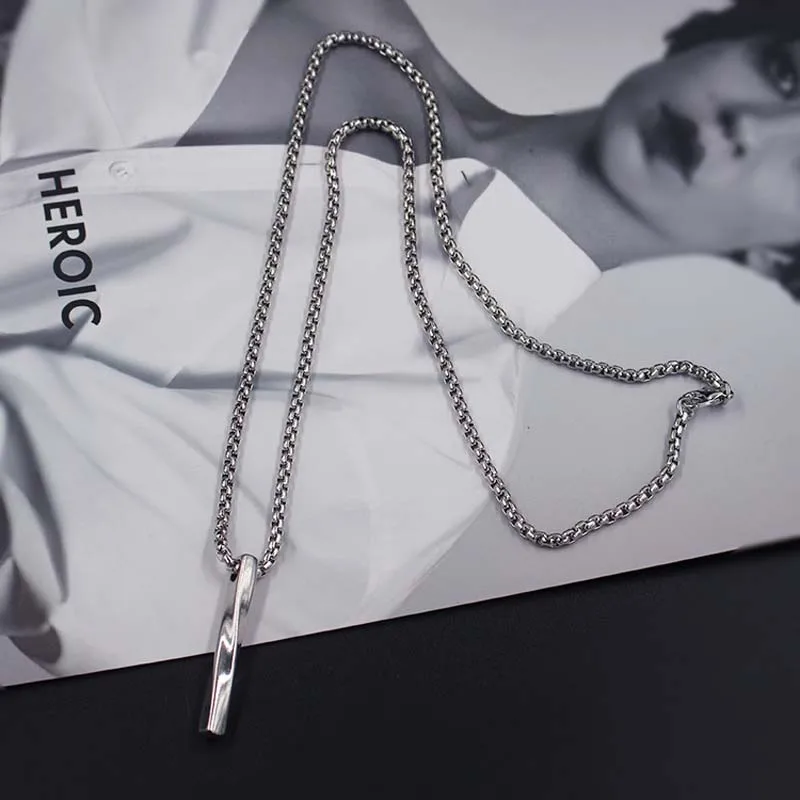 Мужские кулон капсула ожерелья открытые цилиндрические деформированные