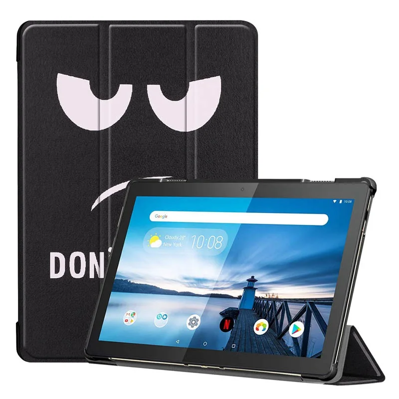 Чехол из искусственной кожи для lenovo Tab M10 TB-X605F TB-X605L, Тонкий Магнитный чехол-подставка для планшета lenovo M10, чехол+ ручка-пленка - Цвет: DY
