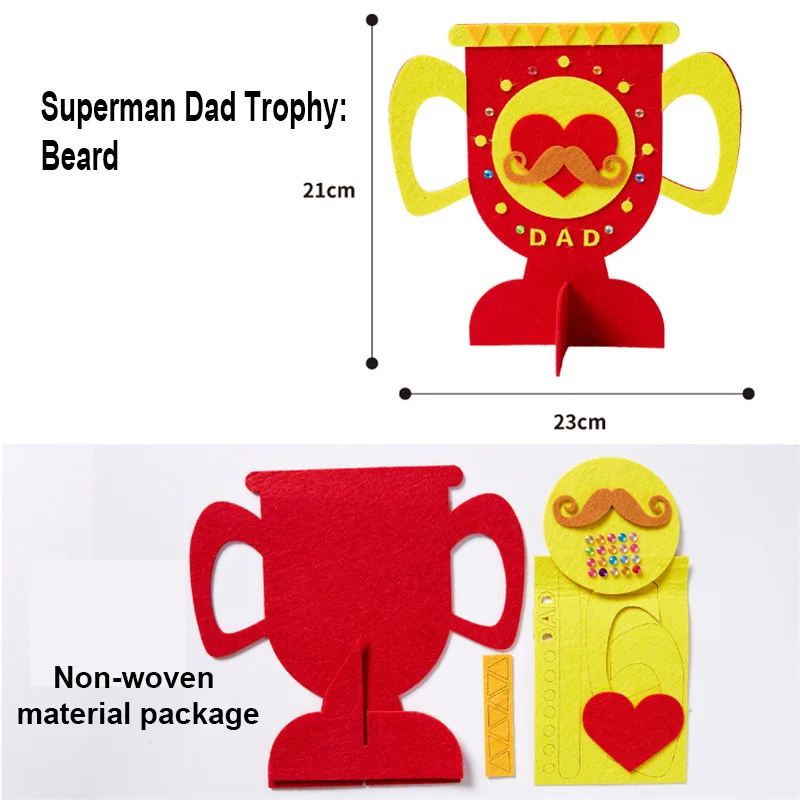 BEARD Детский сад много декоративных поделок diy игрушки папа трофей/медаль ремесла детские развивающие игрушки для детей подарок девочка/мальчик Рождественский подарок - Цвет: BEARD