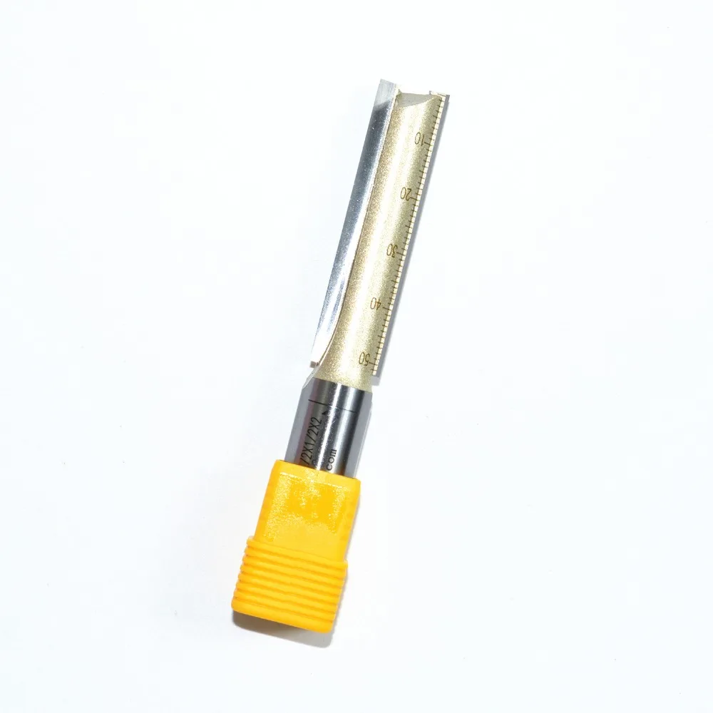 1pcs-12.7мм* 12,7 мм* 50,8 мм, твердый карбид cnc Концевая фреза для деревообработки, древесины гравировки Концевая мельница, 2 флейты прямой фреза