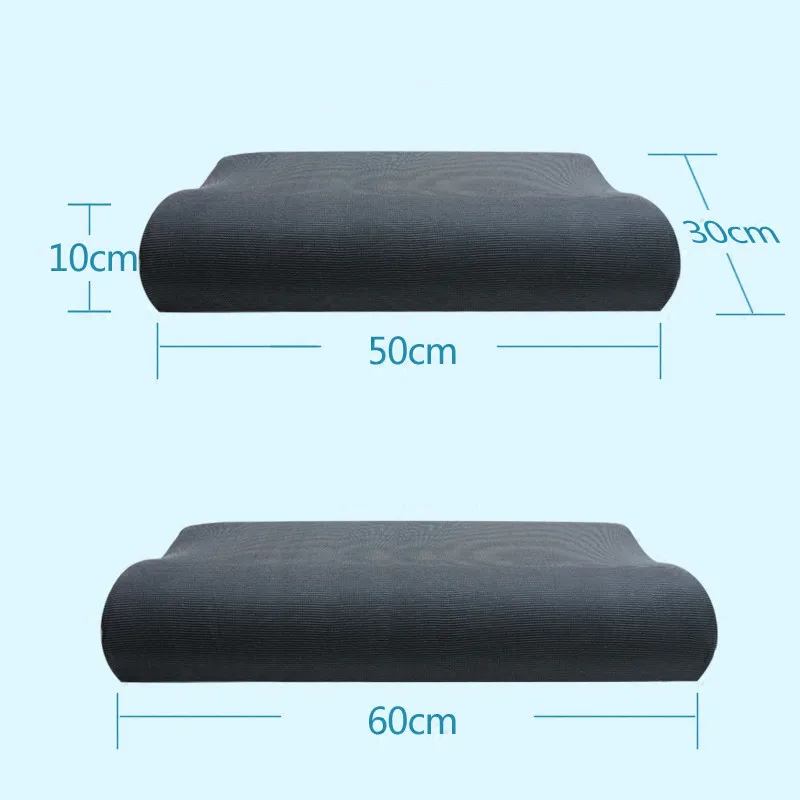 

Memory Foam Bedding Pillows Cervical Neck Health Care Slow Rebound Sleeping Pillow adult and kids striped solid 60cm 50cm