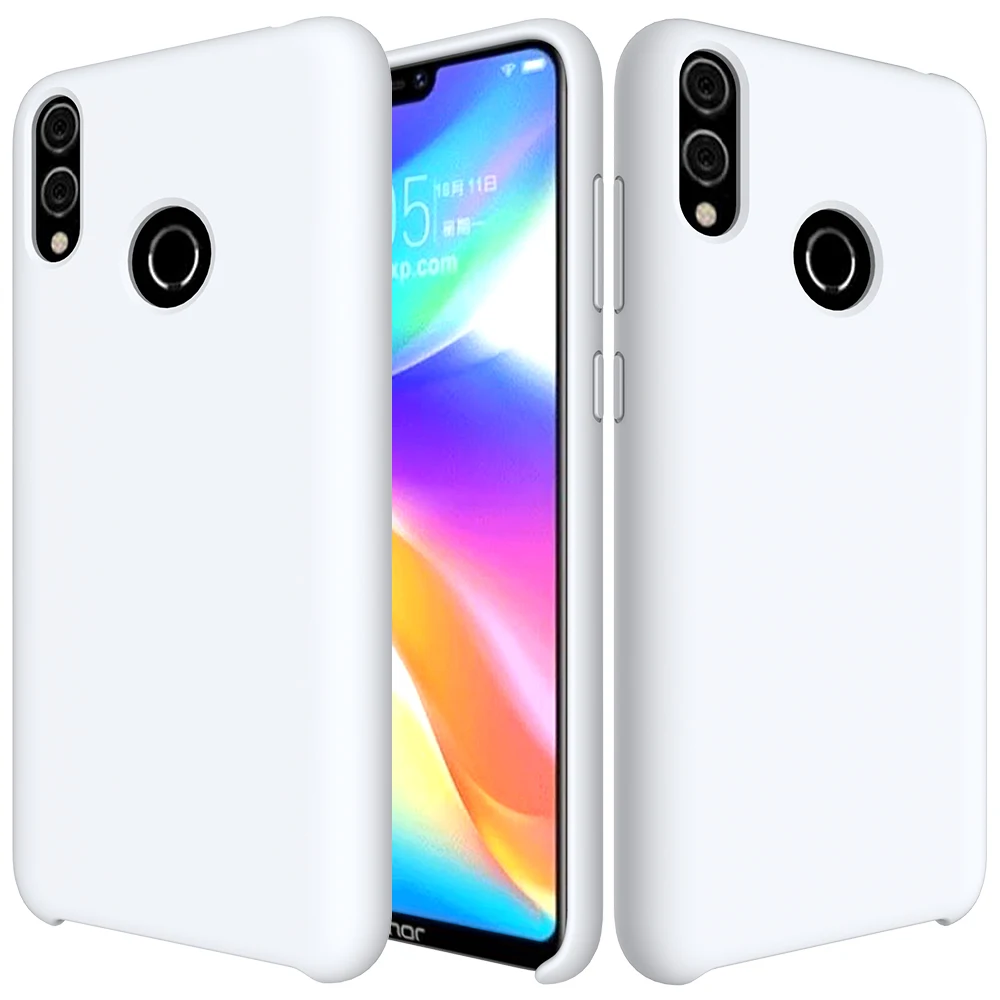 Для Honor 8c чехол-накладка для huawei Honor 8C мягкий жидкий силиконовый чехол-накладка для Honor 8 C Ультратонкий матовый полуобернутый чехол