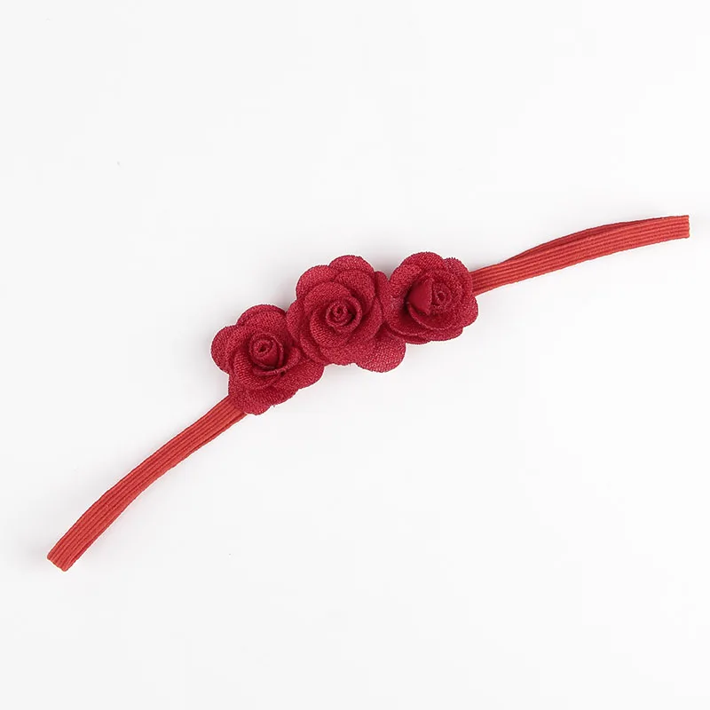 

10pcs/lot Fashion Chic Mini Rose Flower Baby Girl Headband Artificial Rose Flowers Headwear Hair Accessories Photography props