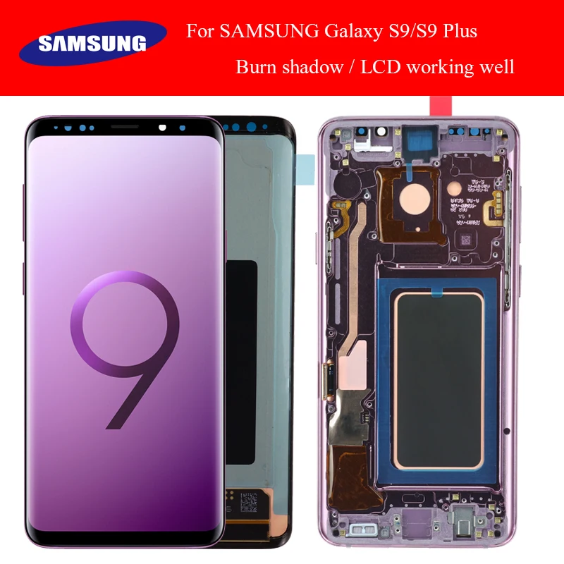 SUPER AMOLED имеет ЖК-экран с рамкой для SAMSUNG Galaxy S9 G960 S9 Plus G965 кодирующий преобразователь сенсорного экрана в сборе