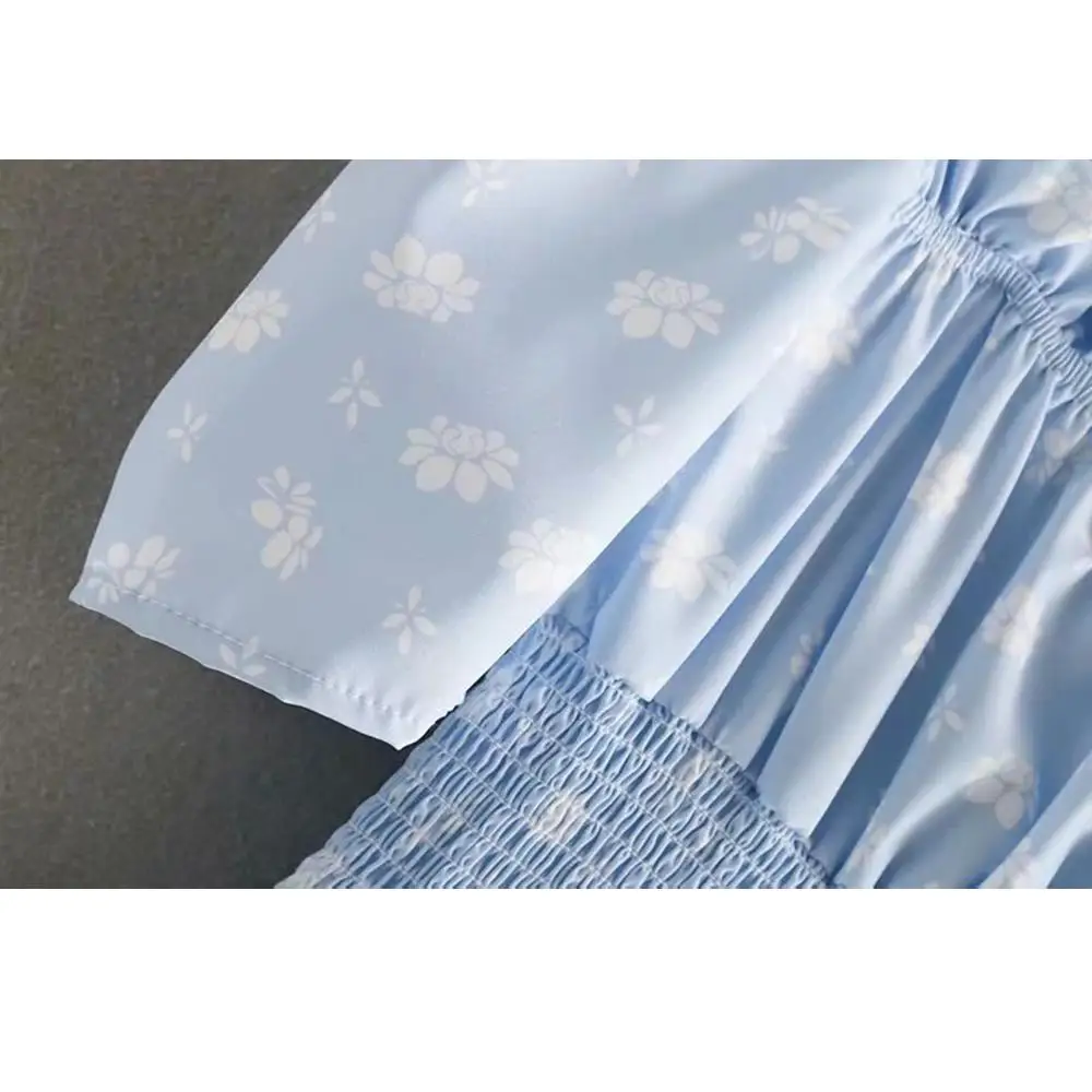 Boho vintage Square collar floral Summer tops for women shirts 2019 Korean style blouses casual clothes streetwear blusas |