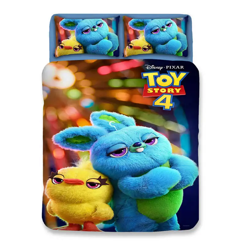 Набор постельного белья disney Toy Story, двойной размер, пододеяльник, набор для детей, домашний декор, постельное белье king queen, Комплект постельного белья из 3 предметов для мальчиков