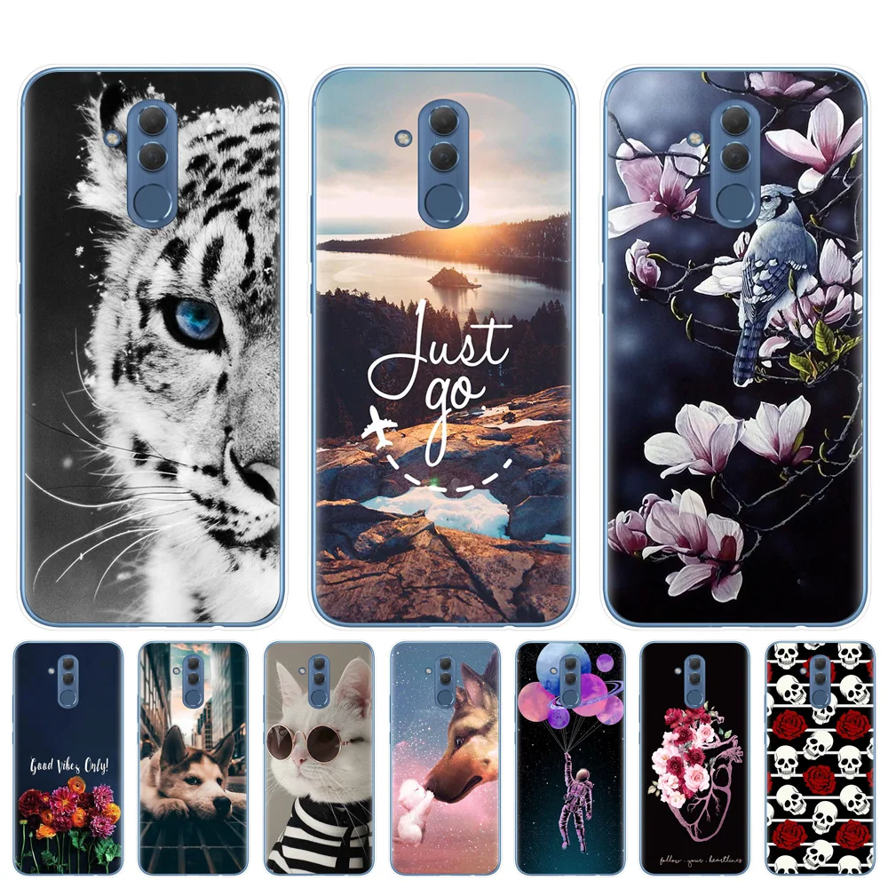 Мягкий ТПУ чехол для телефона Huawei Mate 10 20 Lite Pro Y5 Y6 Prime 2018 Y9 2019 мультяшный с собакой