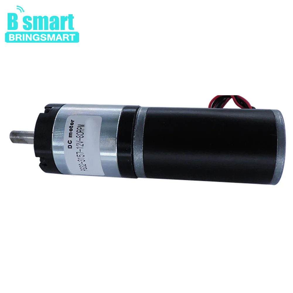 BringSmart PG32 3157 12V двигатель постоянного тока с планетарным редуктором 80rpm