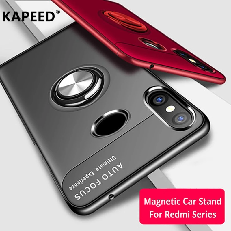 Чехол для телефона Xiaomi Redmi Note 5 6 Pro Роскошные магнитное кольцо мягкий силиконовый