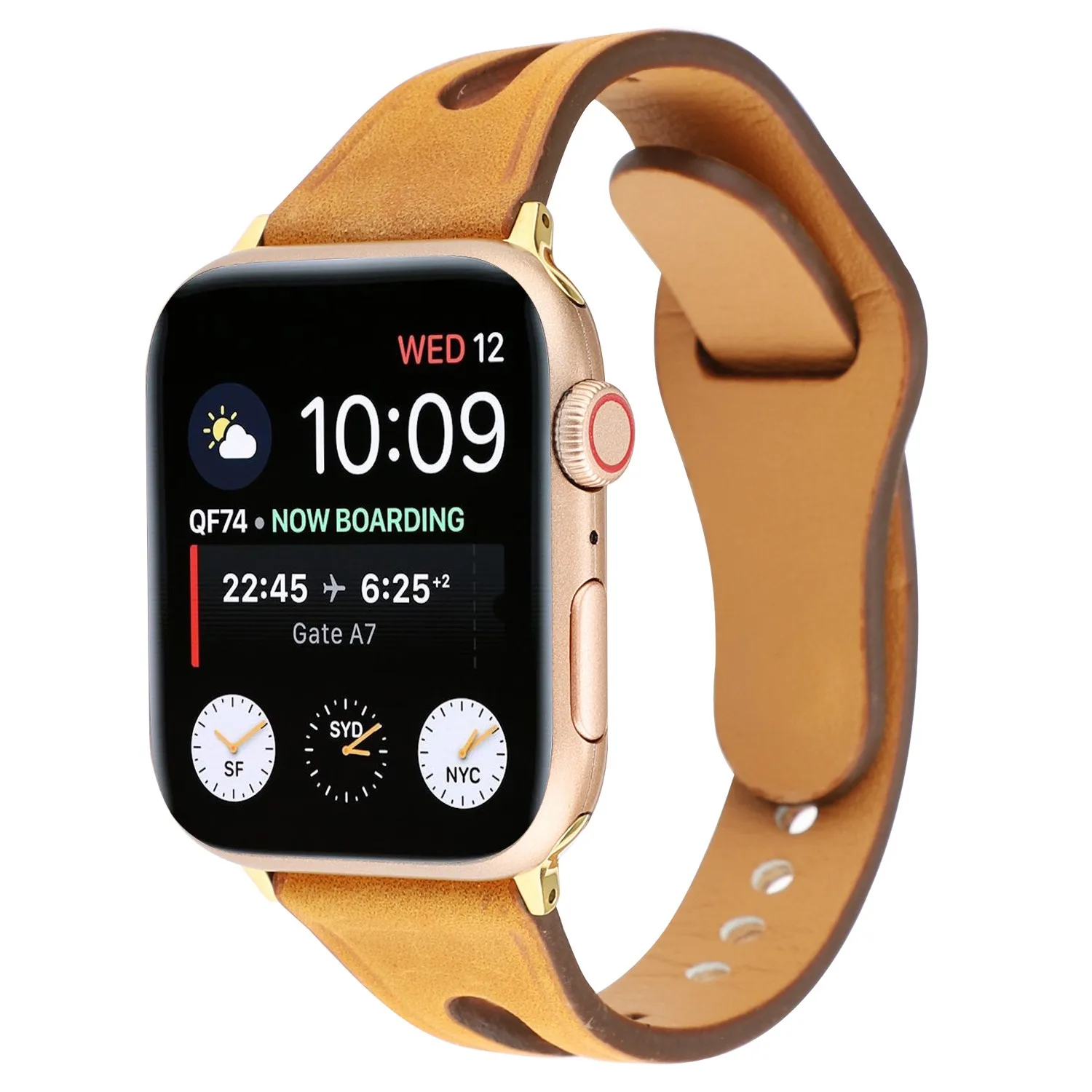 Ремешок из блестящей кожи для Apple Watch Band 44 мм 42 40 38 браслет натуральной наручных