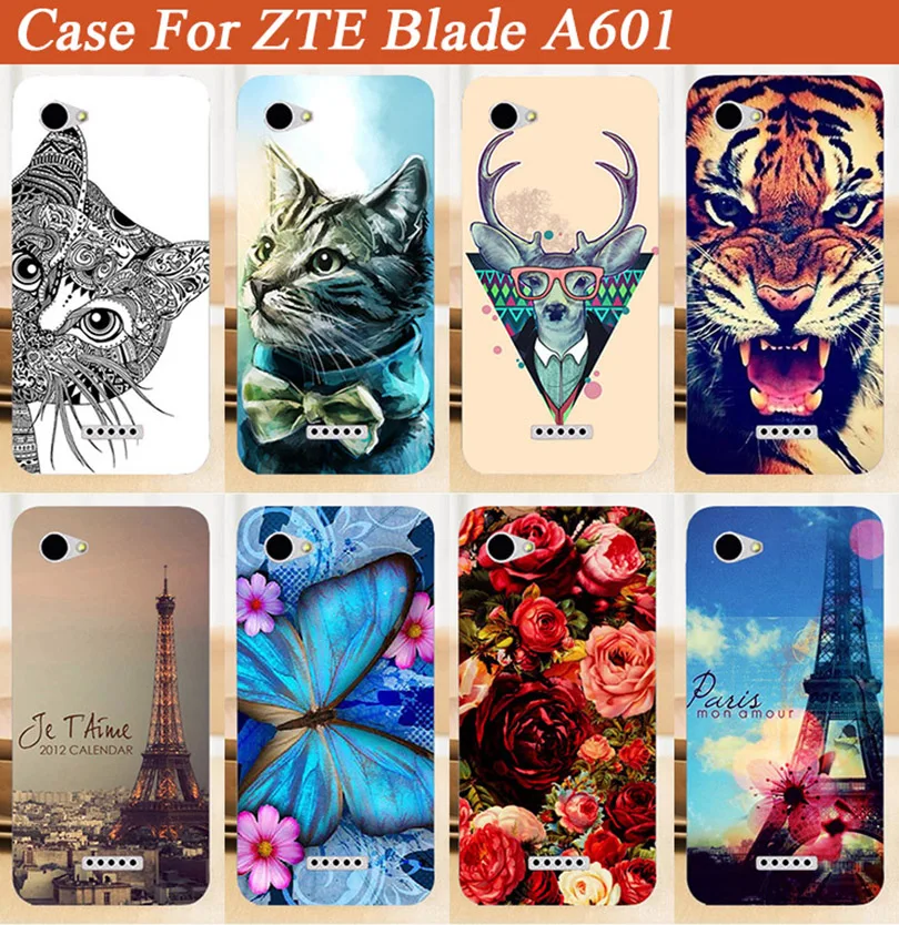 Чехол для телефона ZTE Blade A601 чехол сделай сам С Рисунком бабочки цветов кота совы