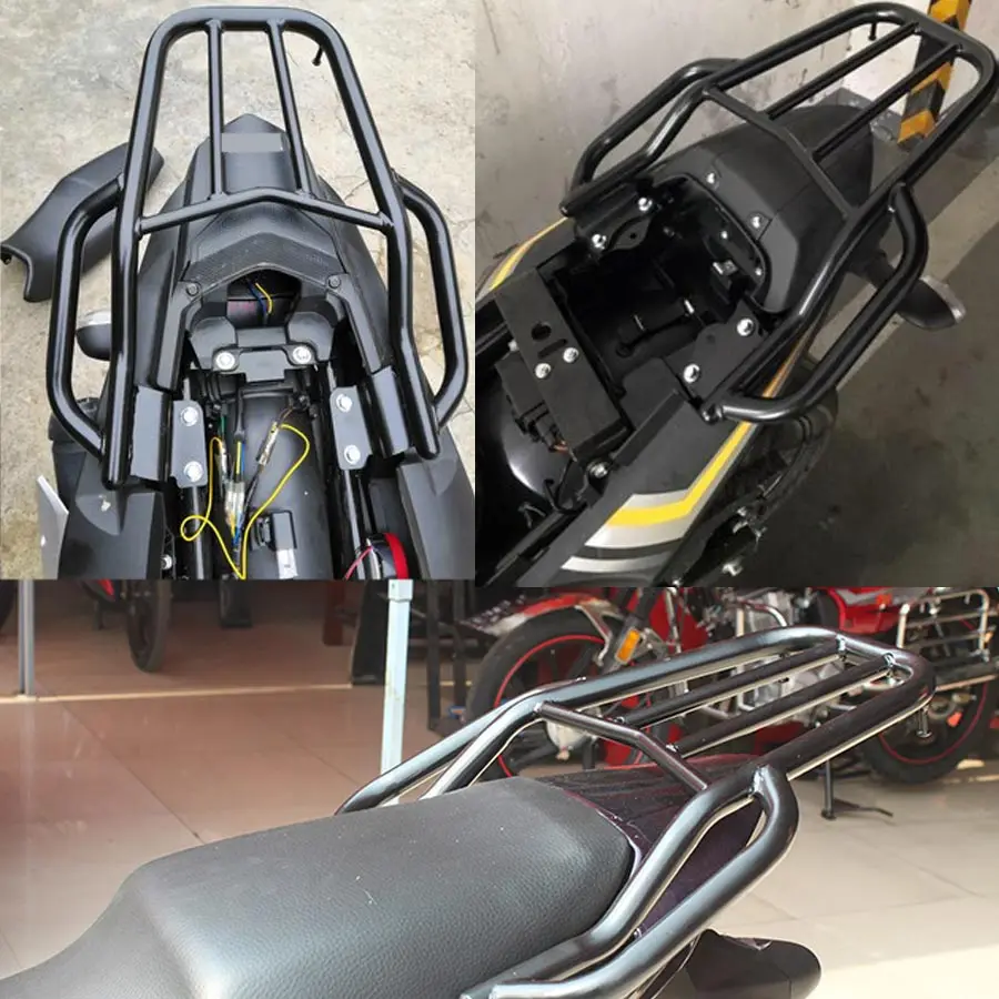 

Motorcycle Black Stainless Steel Rear Tailstock Travel Rack Shelves Luggage Rack for Yamaha Fazer 250