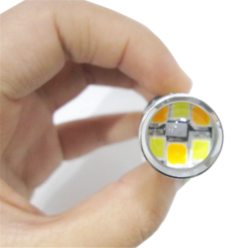 2 шт. T20 P21W 7443 2835 42 SMD светодиодные лампы для автомобиля лампа белого/янтарный