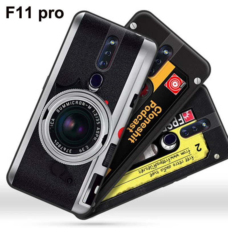Чехол для OPPO F11 pro силиконовая задняя крышка с рисунком в стиле ретро чехол F11pro