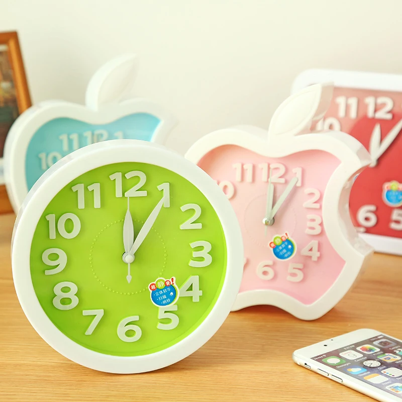 Творческий Стерео цифровой Иглы Mute Мини Маленький Будильник Мода Симпатичные